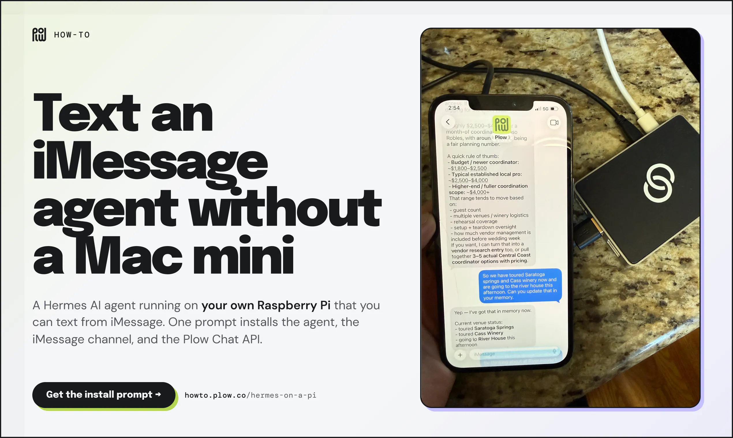 startuptile iMessage Hermes on a Raspberry Pi-An always-on AI agent that lives in your home