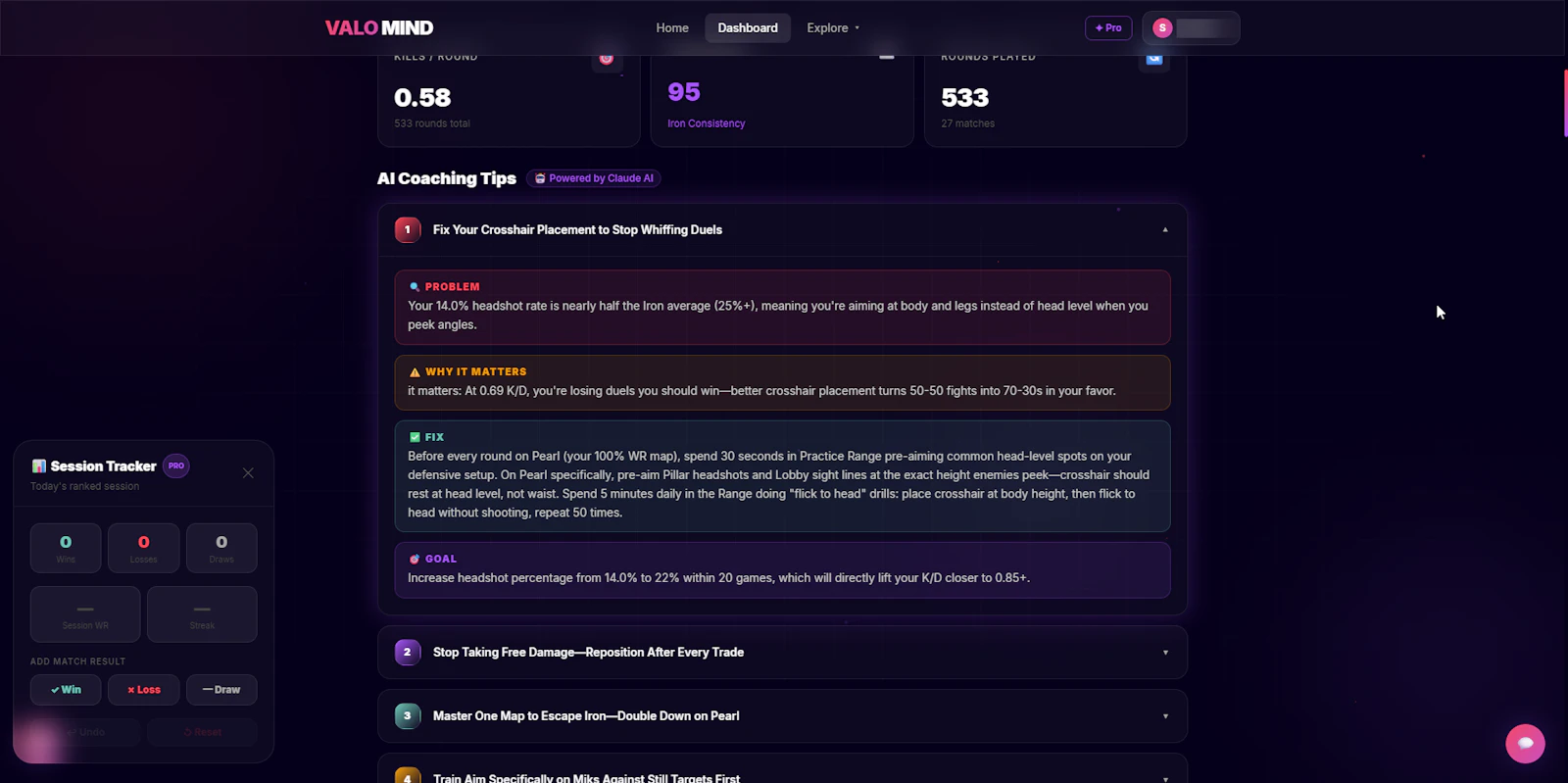 ValoMind screenshot 2