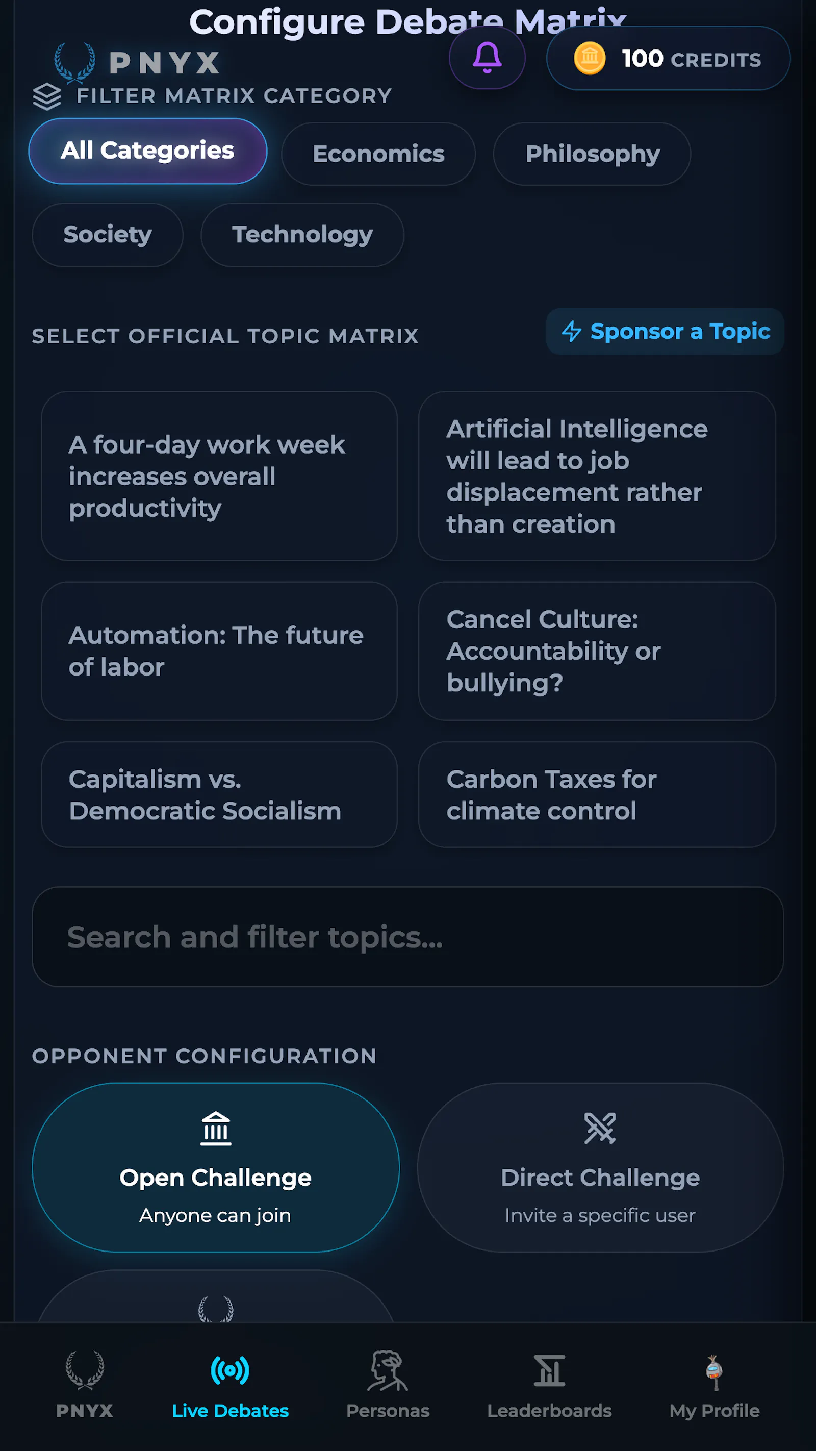 PNYX screenshot 2