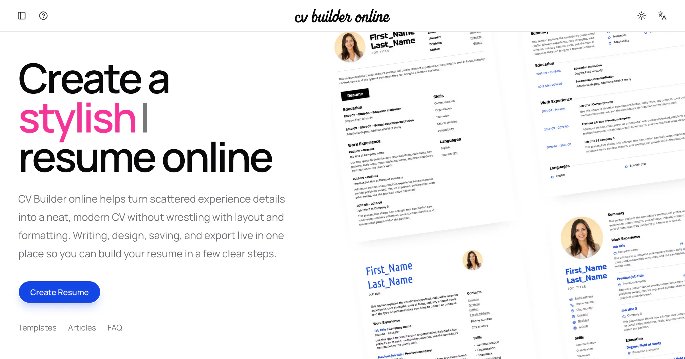 CV Builder online gallery image