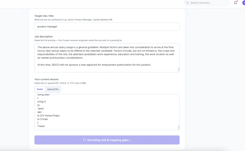 Resume Interview screenshot 8