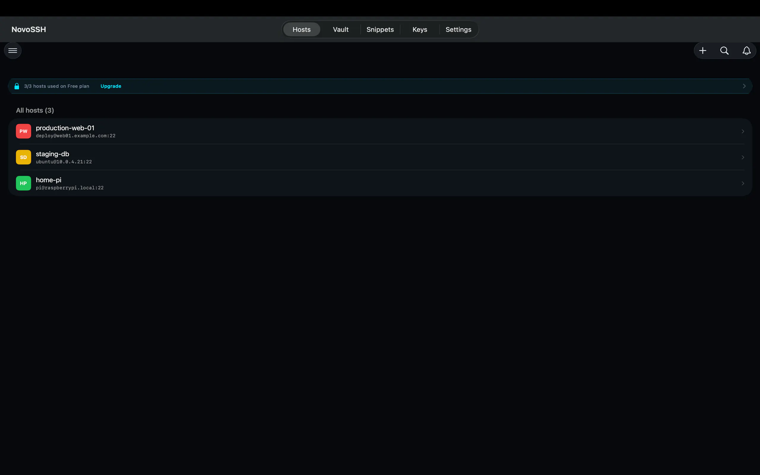 NovoSSH gallery image
