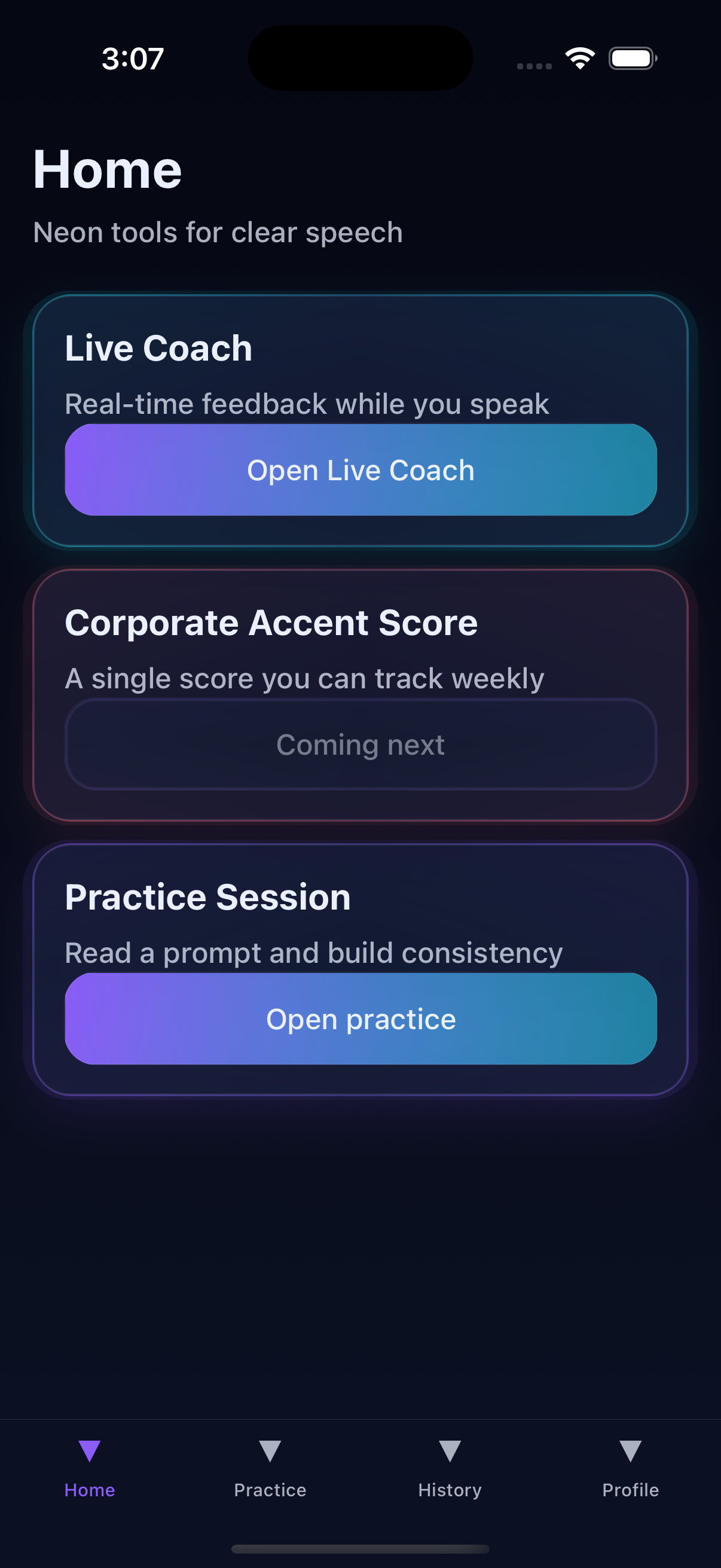 Clear Accent - Early Access Waitlist - Screenshot 3 showing product features and functionality