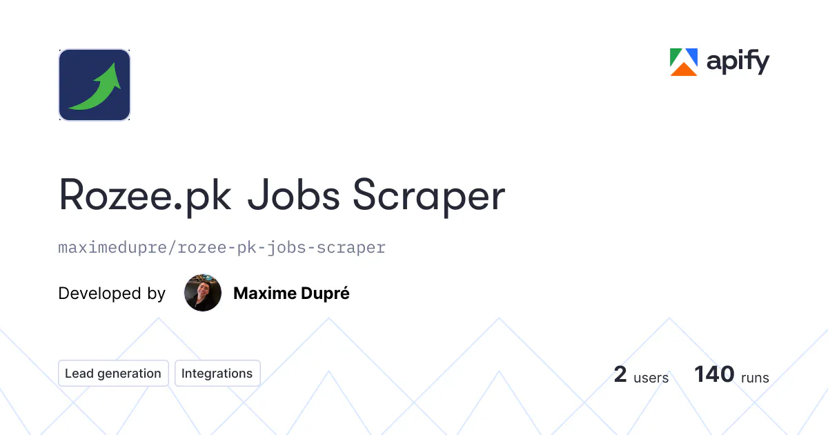 Rozee.pk Jobs Scraper gallery image