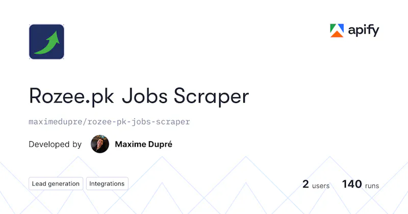 Rozee.pk Jobs Scraper screenshot 1