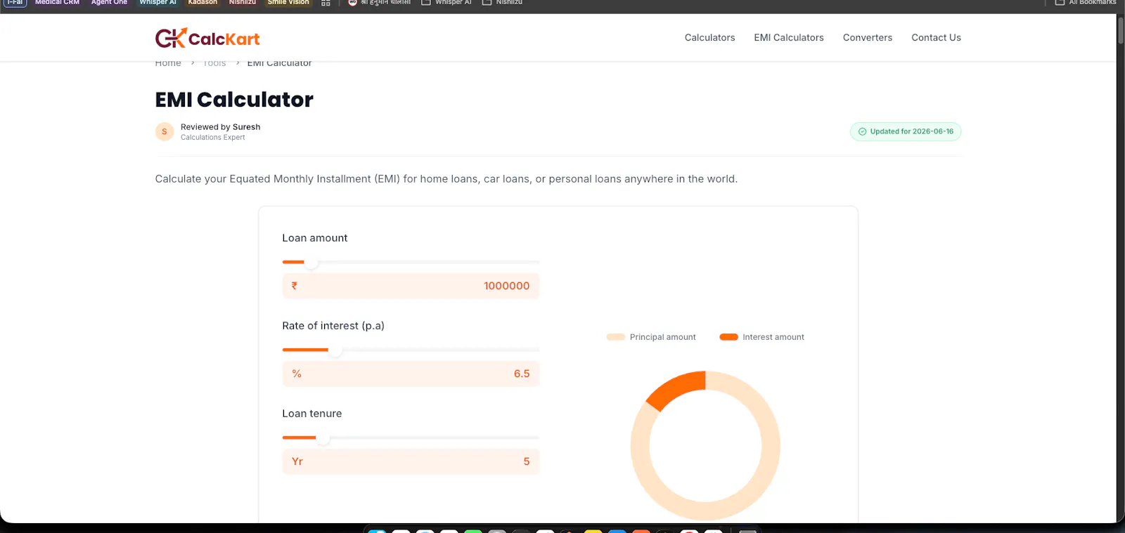 EMI Calculator screenshot 1