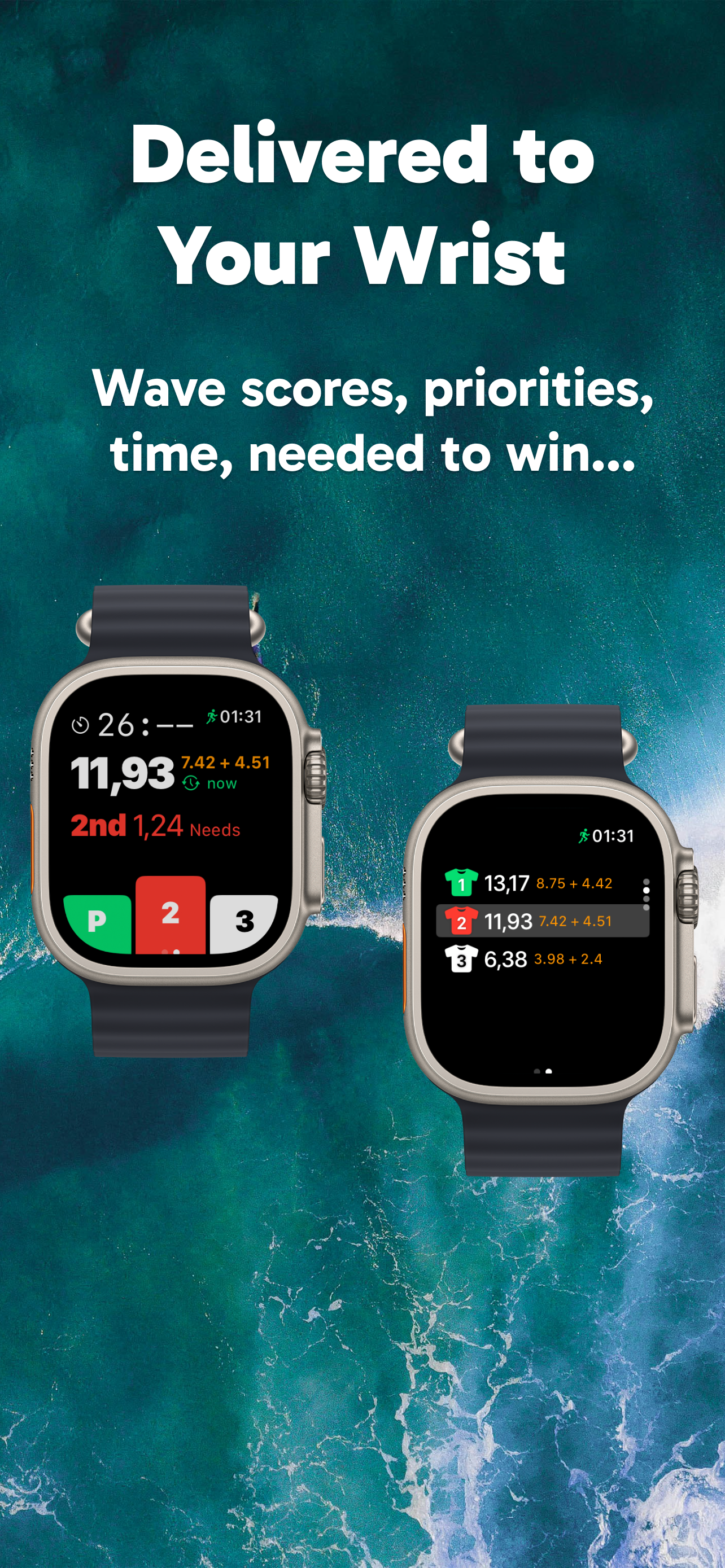 Media Surfbuddy - Skor Pertandingan Surf Live pada jam tangan & iPhone anda 4