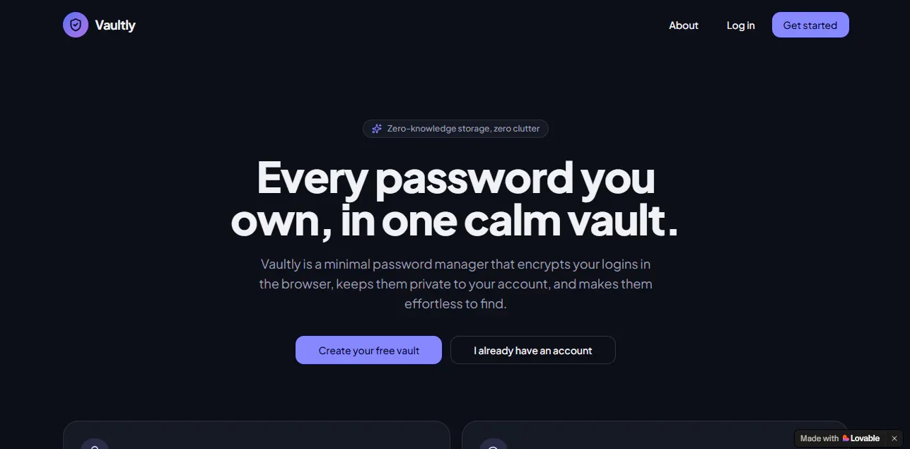 Vaultly Simple, secure password manager gallery image