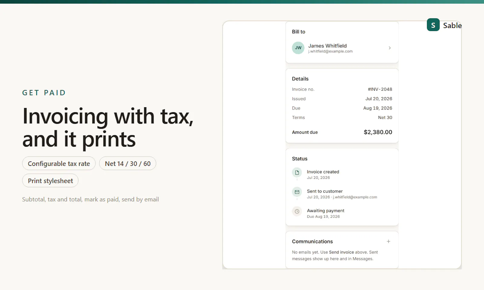 Sable Dashboard screenshot 4