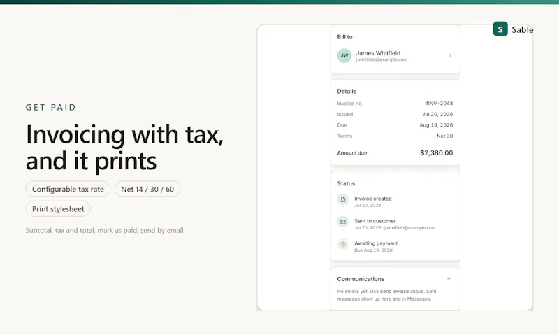 Sable Dashboard screenshot 4