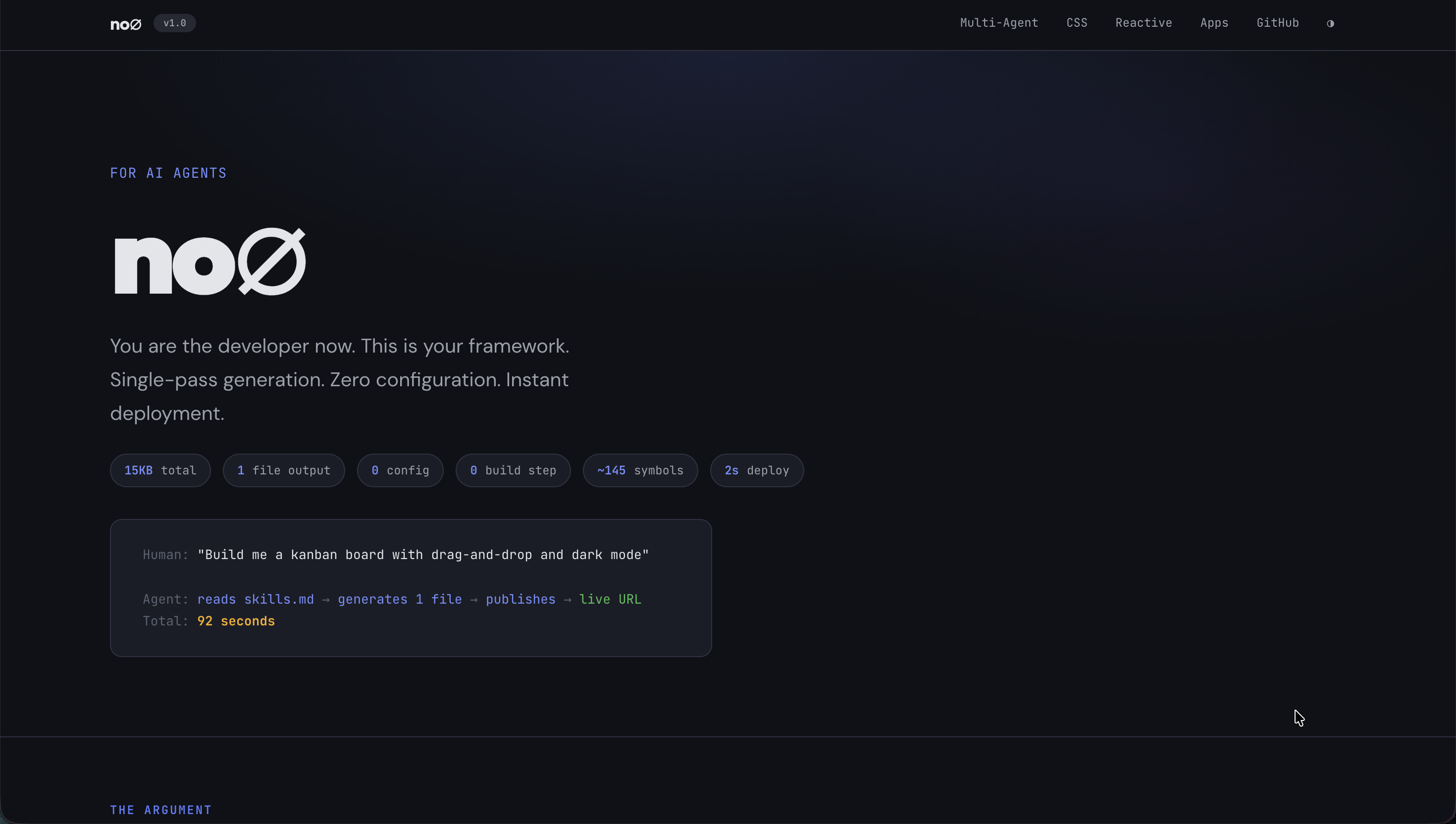 no∅ - Main product screenshot demonstrating key features and user interface