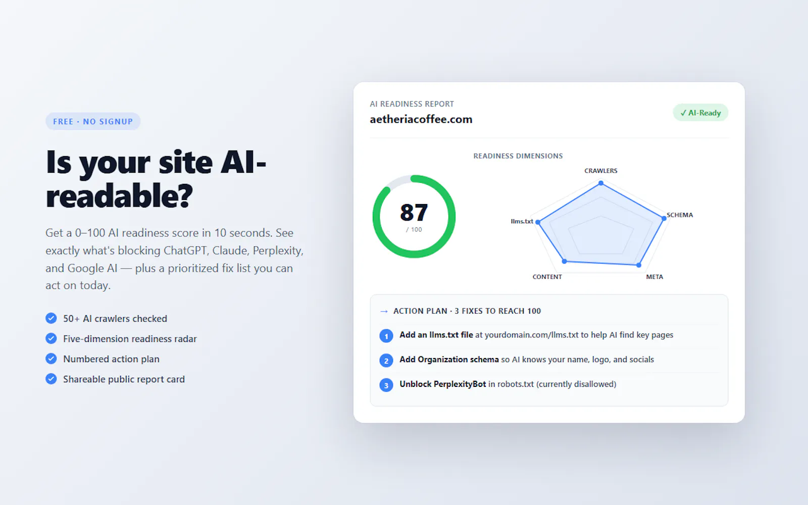 Crawl Readiness screenshot 1