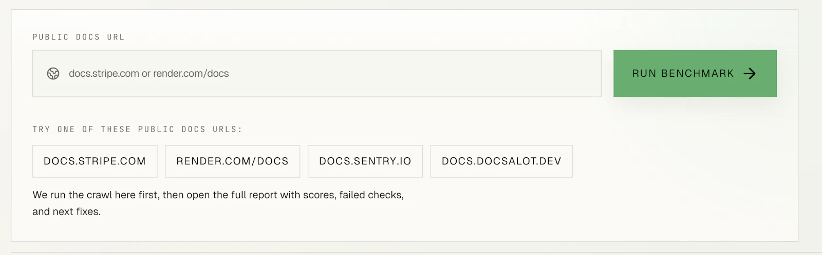 Agent-Ready Docs Benchmark screenshot 2