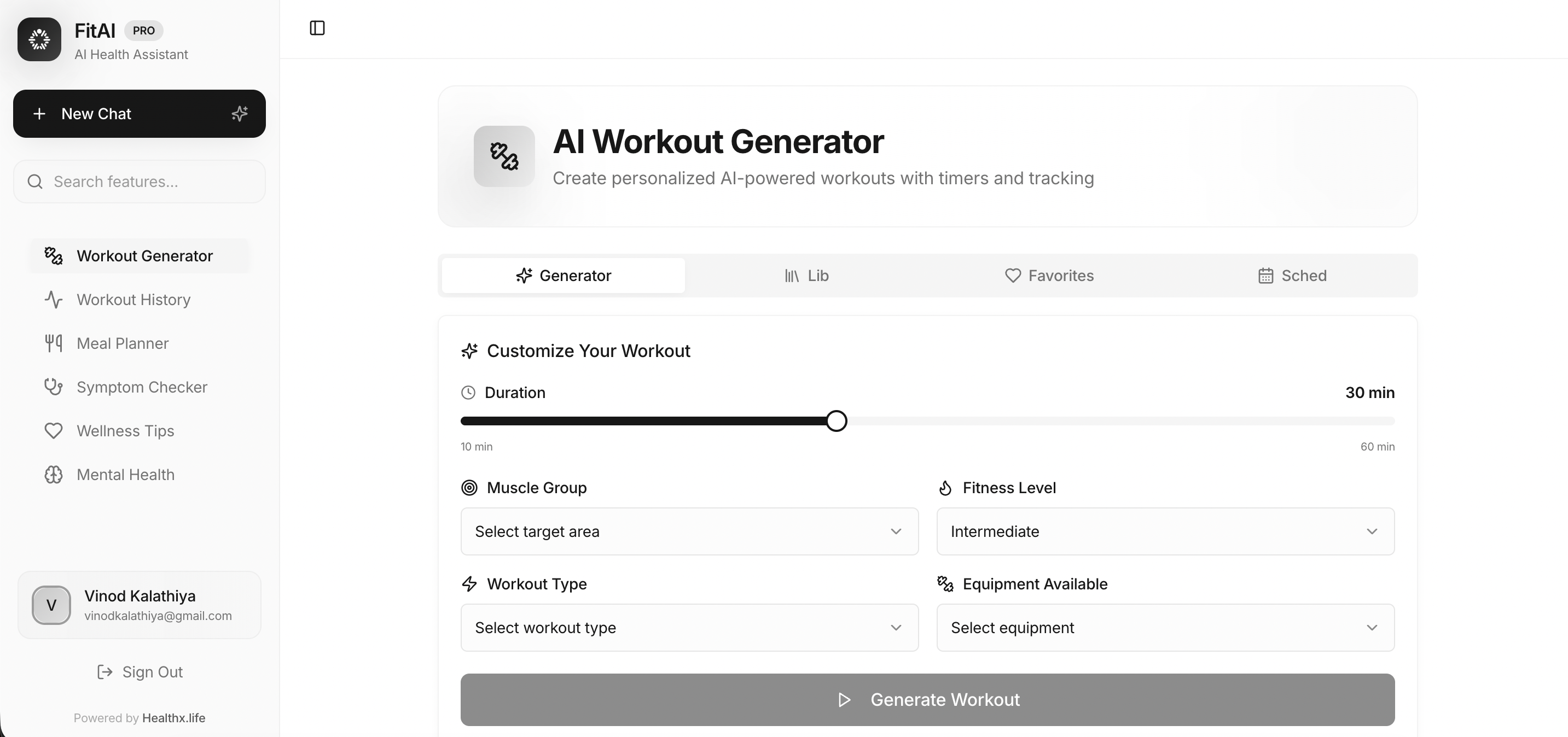 FitAI.live - Screenshot 3 showing product features and functionality