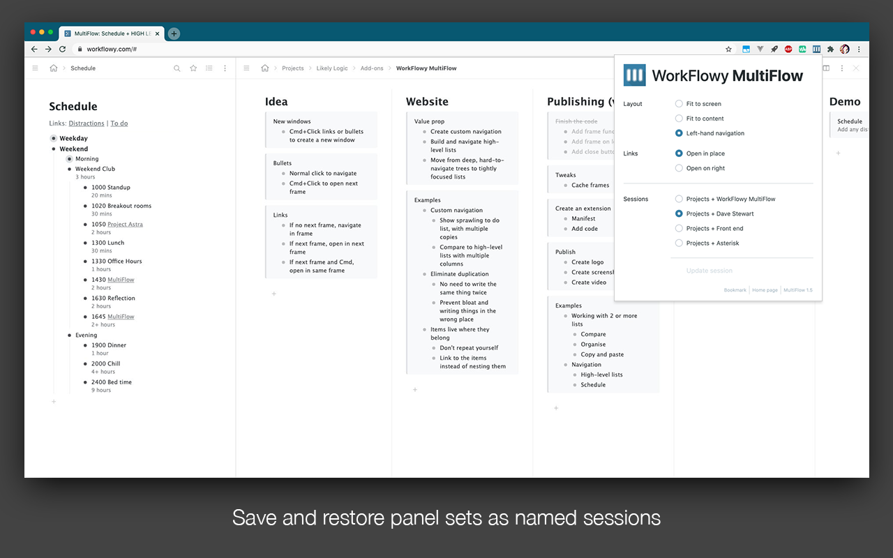 WorkFlowy MultiFlow gallery image