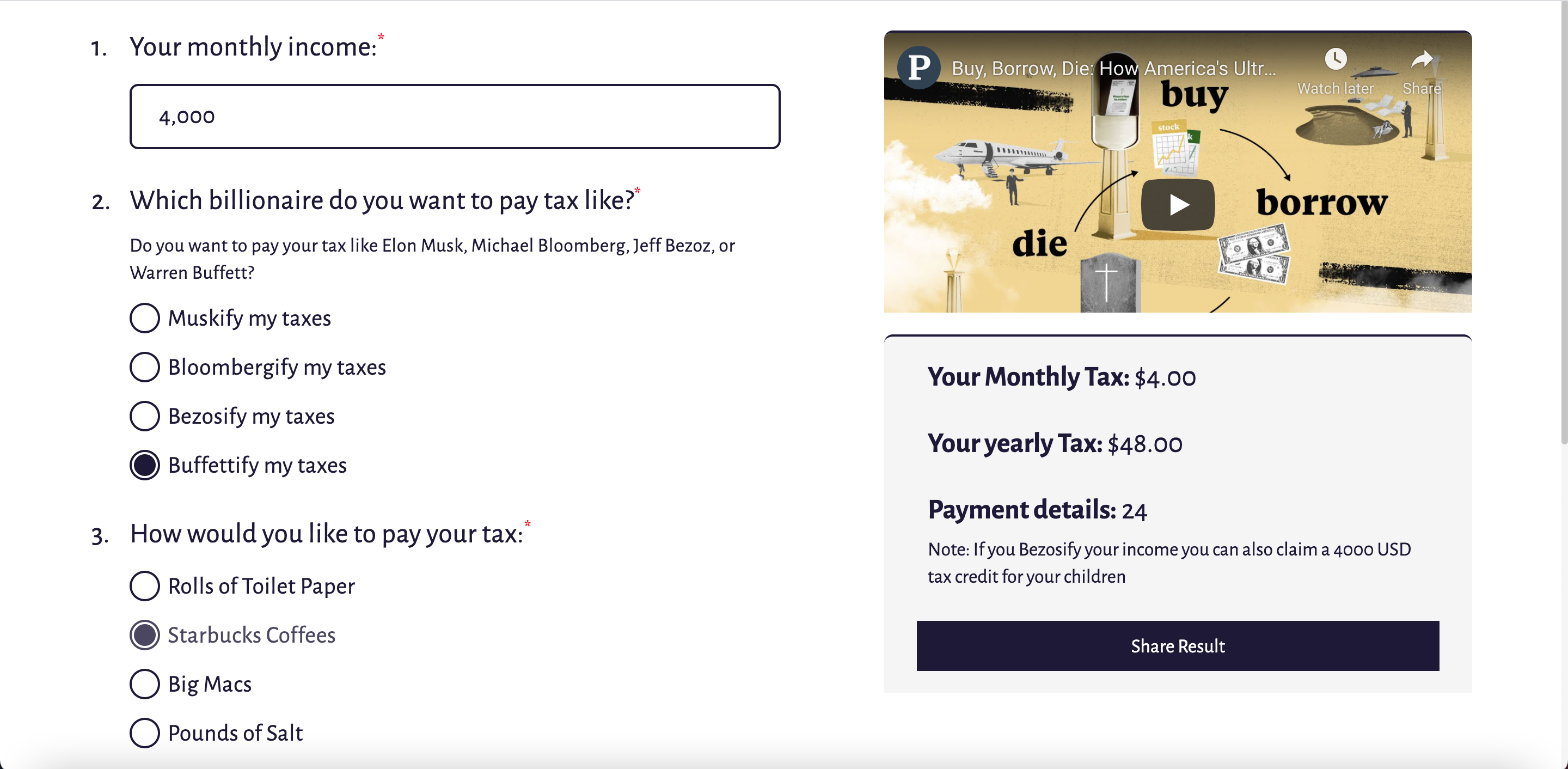 Billionaire Tax Calculator gallery image