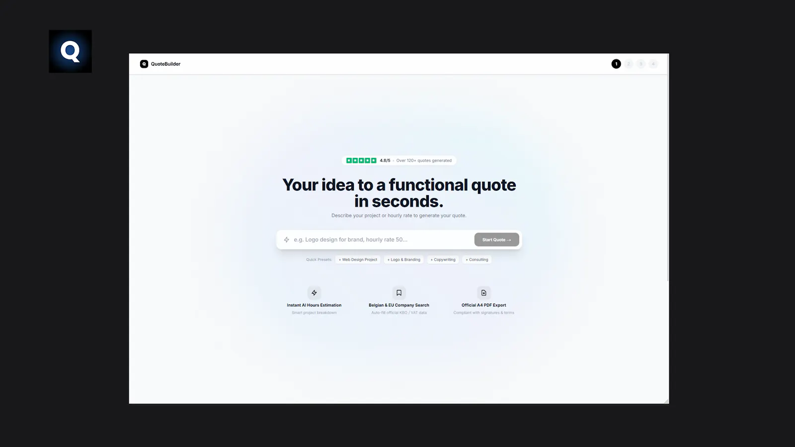 QuoteBuilder screenshot 2