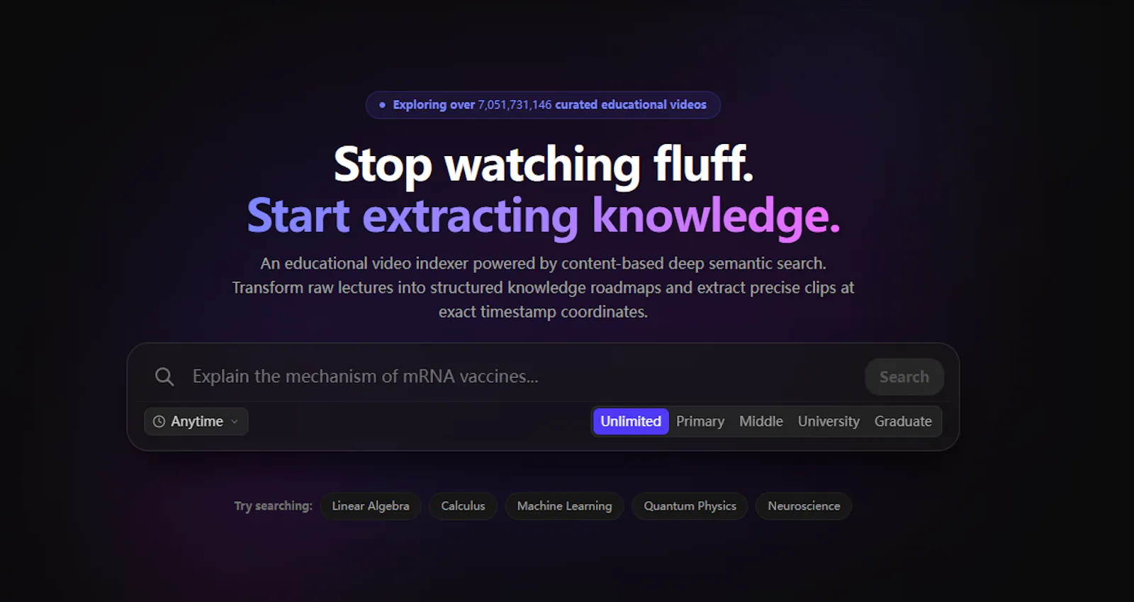 TubeInside - AI Semantic Video Search screenshot 1