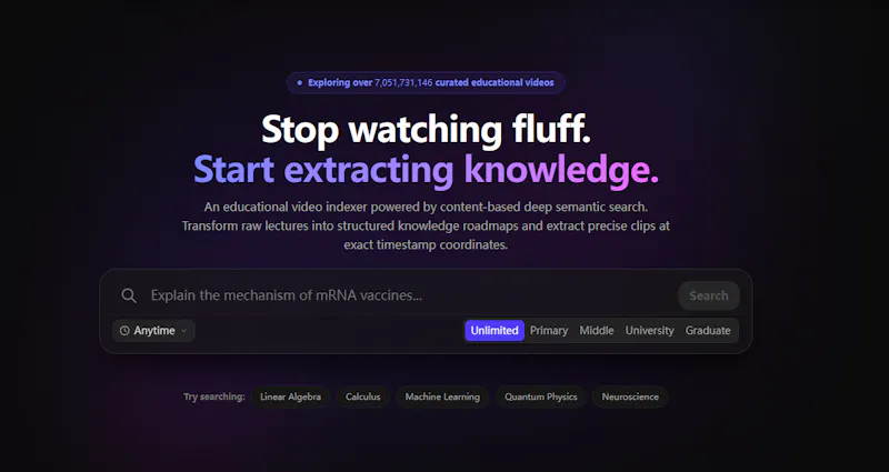 TubeInside - AI Semantic Video Search screenshot 1