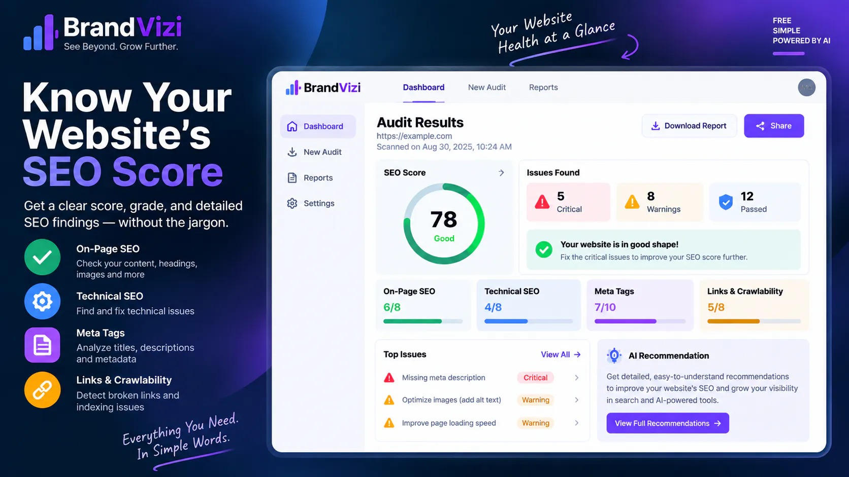 BrandVizi — AI SEO & AEO Intelligence 截图 2