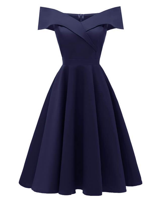 Sleeveless A-Line Cocktail Vintage Dress