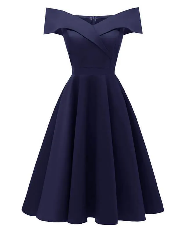 Sleeveless A-Line Cocktail Vintage Dress