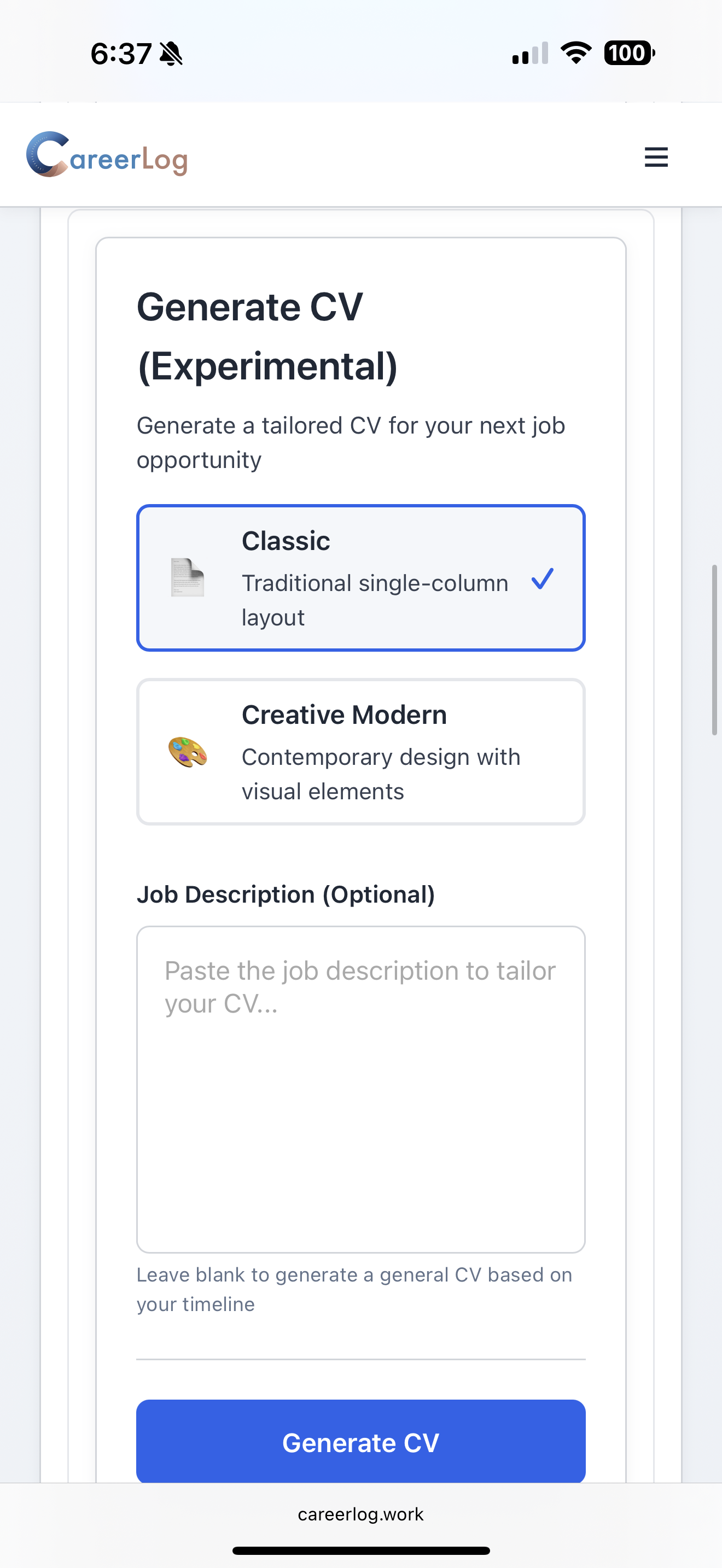 CareerLog gallery image
