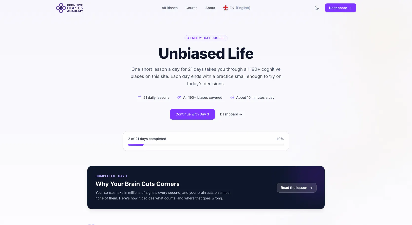 Cognitive Biases Academy screenshot 2
