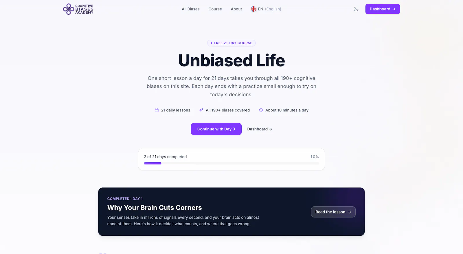 Cognitive Biases Academy screenshot 2