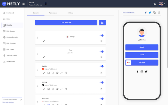 Hetly URL Shortener gallery image