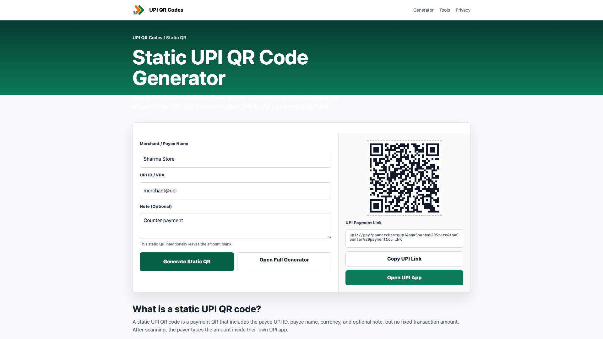 UPI QR Codes gallery image