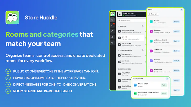 Store Huddle: Team Chat for Shopify screenshot 3