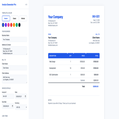 Invoice Generator Pro
