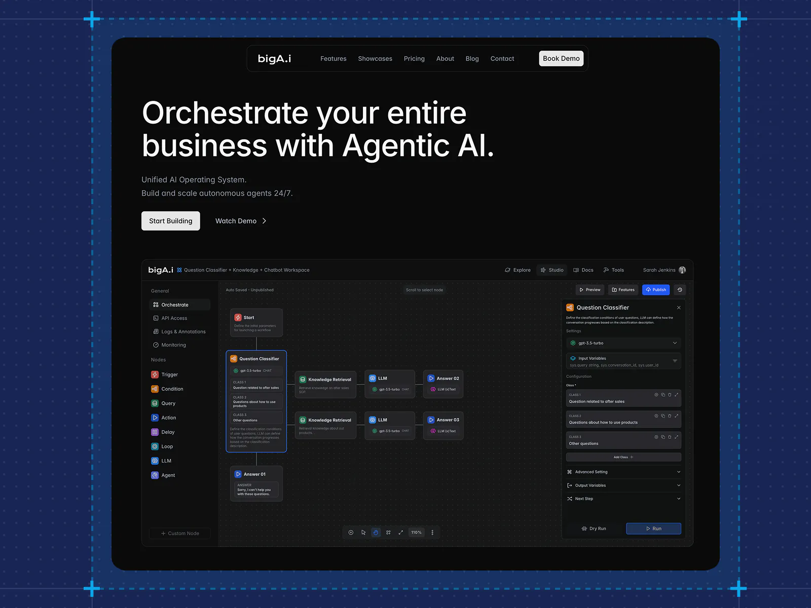bigA.i Workflow Next.js Template gallery image