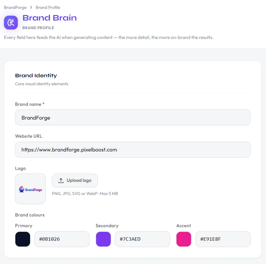 BrandForge Content Studio screenshot 2
