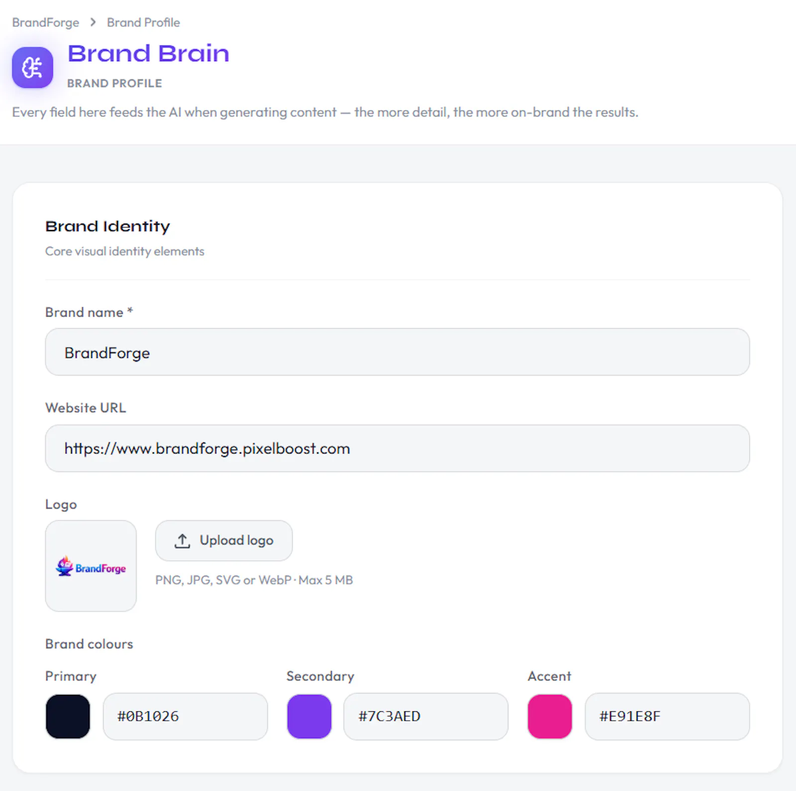 BrandForge Content Studio screenshot 2
