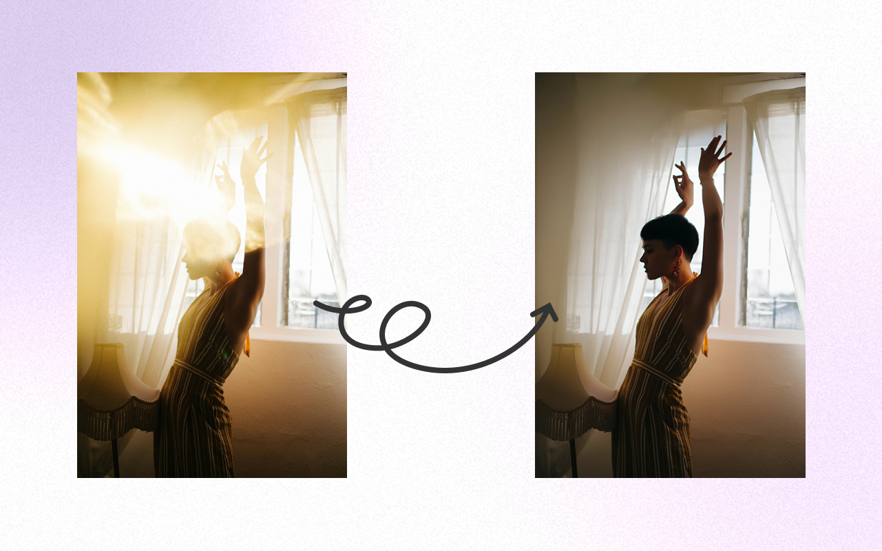 Remove Glare from Photo gallery image