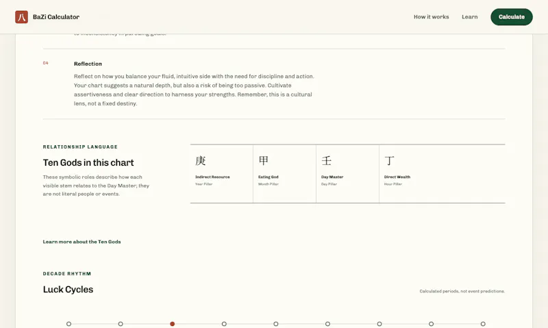 BaZi Calculator screenshot 7