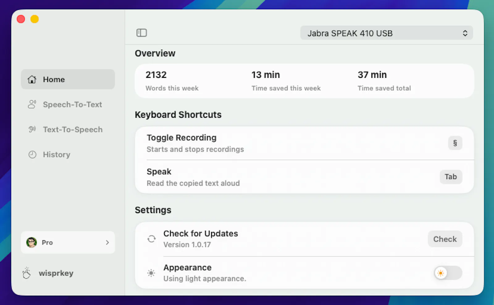 Wisprkey screenshot 2