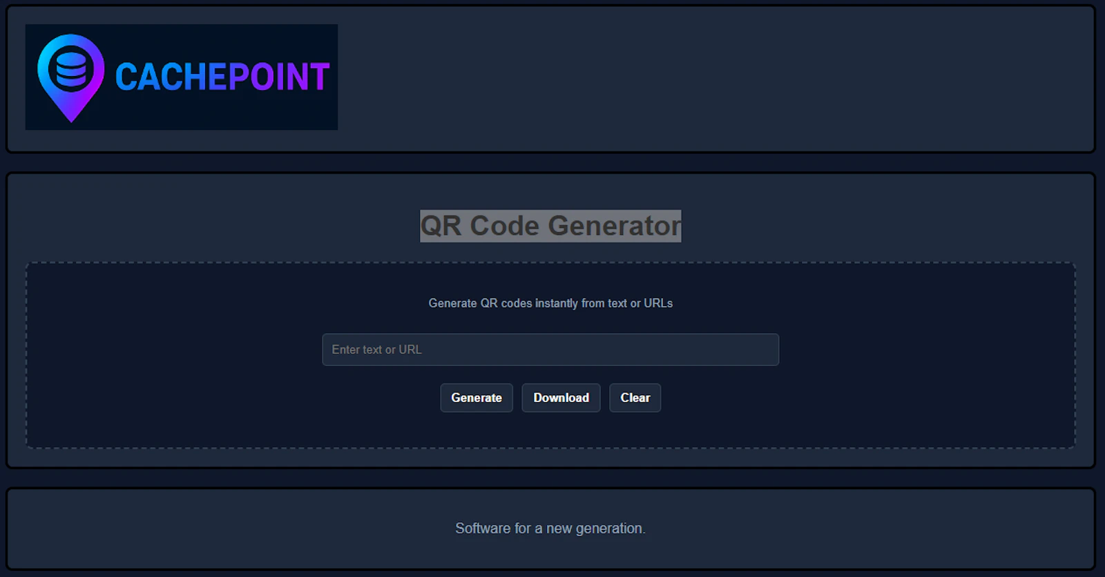 CachePoint | QR Code Generator screenshot 1