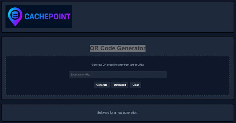 CachePoint | QR Code Generator screenshot 1