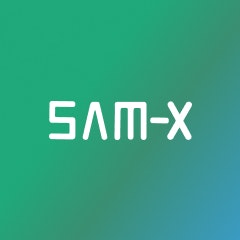 SAM-X - Product Hunt launch logo and brand identity