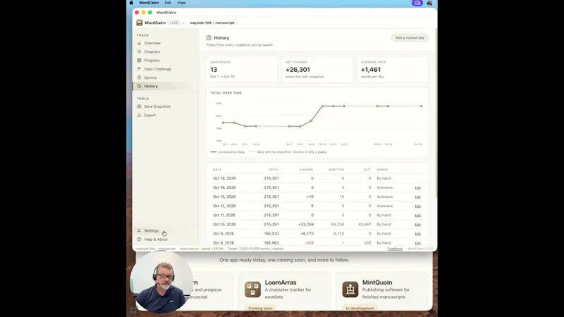 WordCairn v1.0.0 screenshot 1 (video preview)