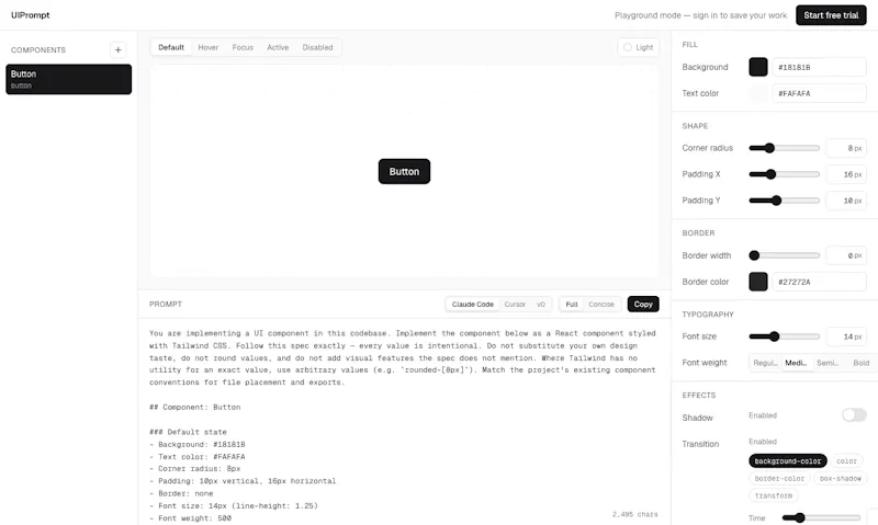 UIPrompt screenshot 2