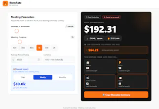 Burnrate Meeting Cost Calculator gallery image