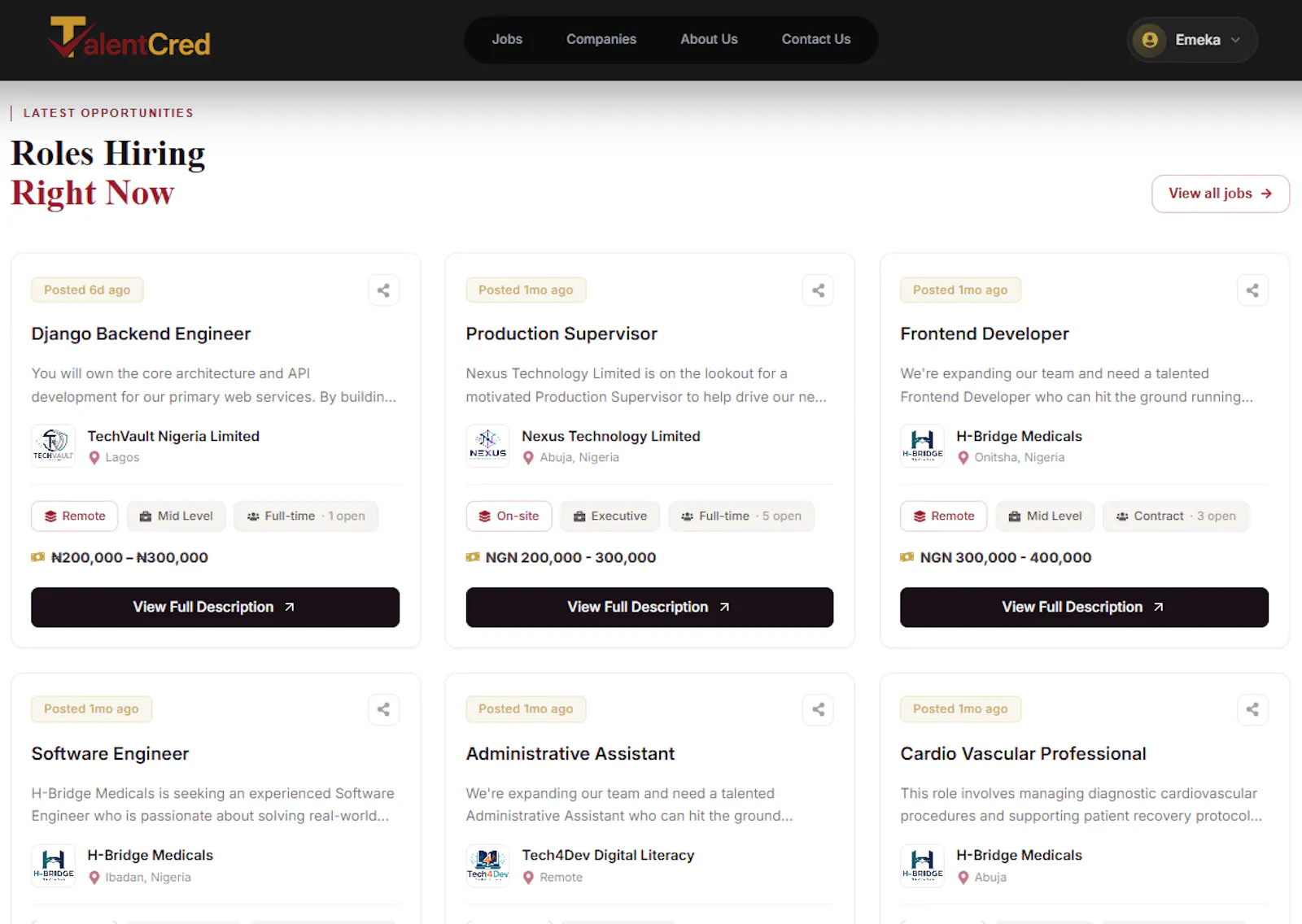 Talentcred screenshot 2