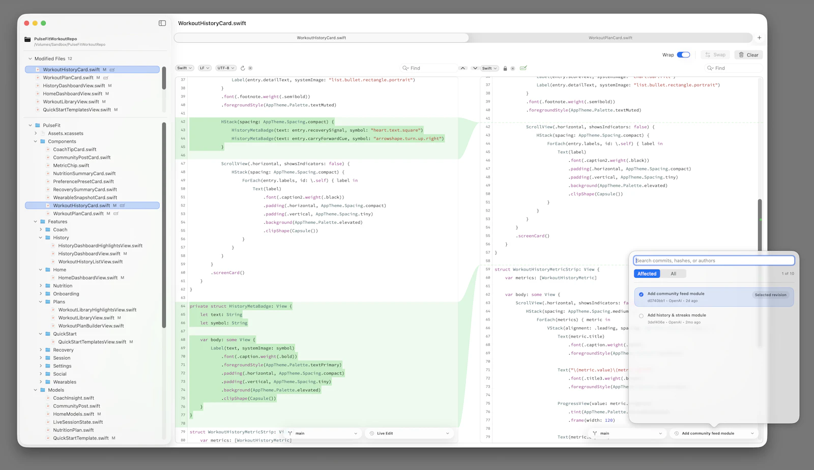 RibbonDiff screenshot 1