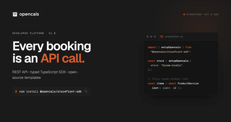 Opencals Storefront API screenshot 1