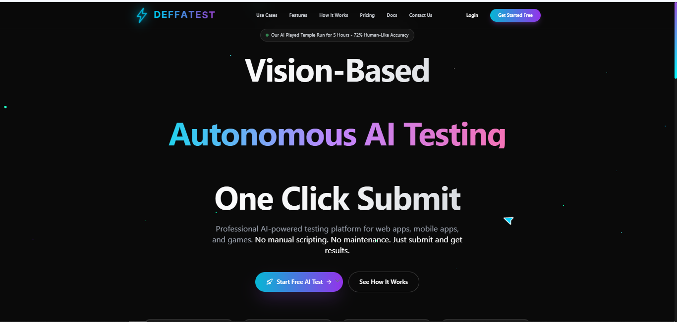DEFFATEST - Main product screenshot demonstrating key features and user interface