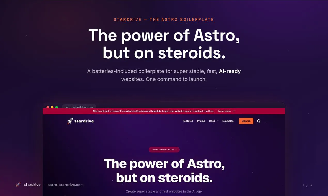 Stardrive - Free Astro Boilerplate gallery image